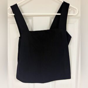 Abercrombie & Fitch Black Square-Neck Wide-Strap Tank